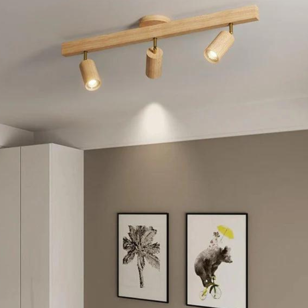 Adjustable Wooden Ceiling Spotlight - EcoLux