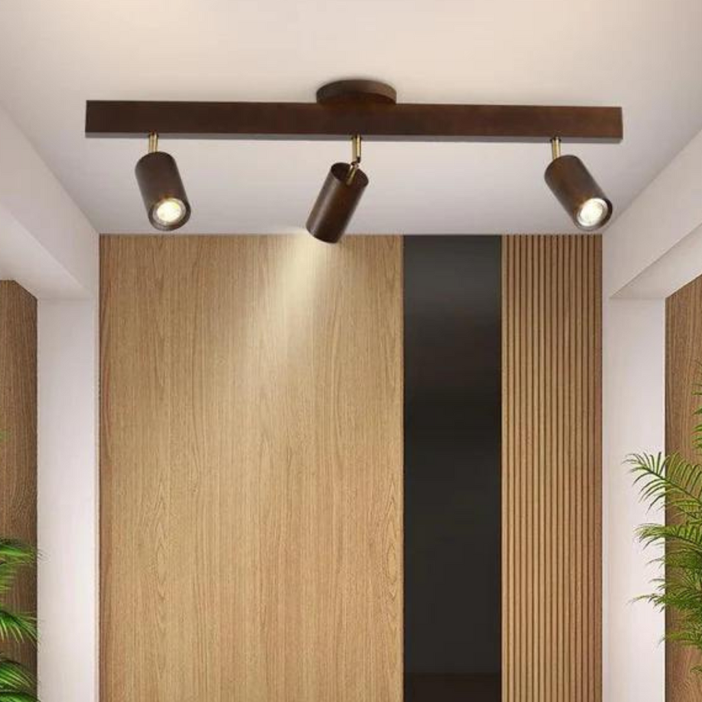 Adjustable Wooden Ceiling Spotlight - EcoLux