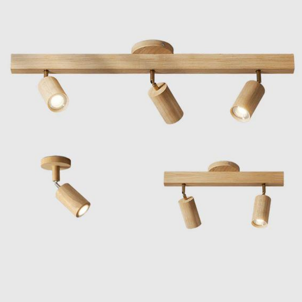 Adjustable Wooden Ceiling Spotlight - EcoLux