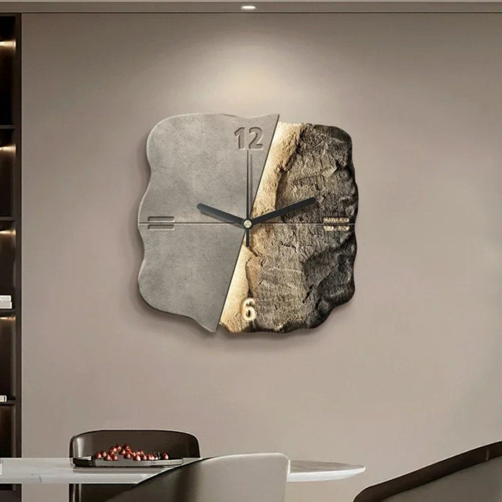 Artistic Sandstone 3D Quartz Wall Clock