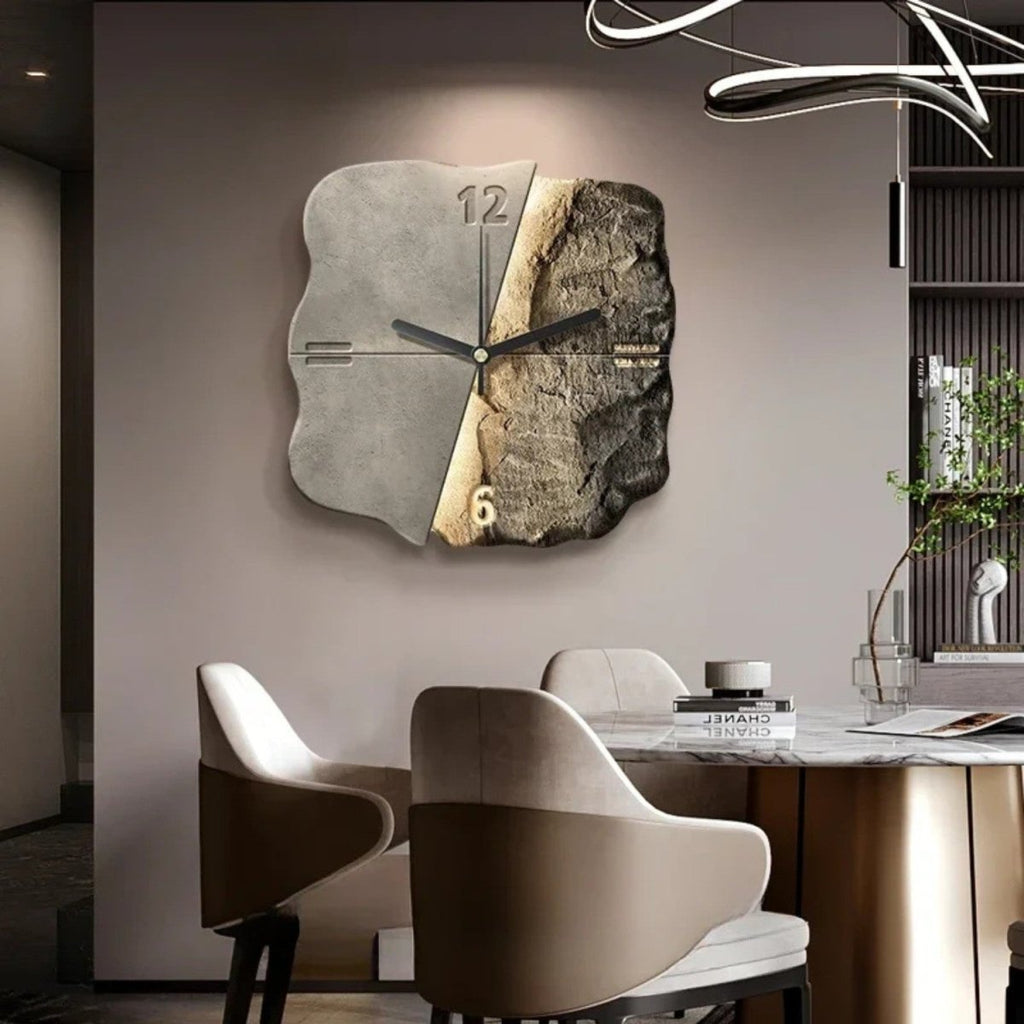 Artistic Sandstone 3D Quartz Wall Clock