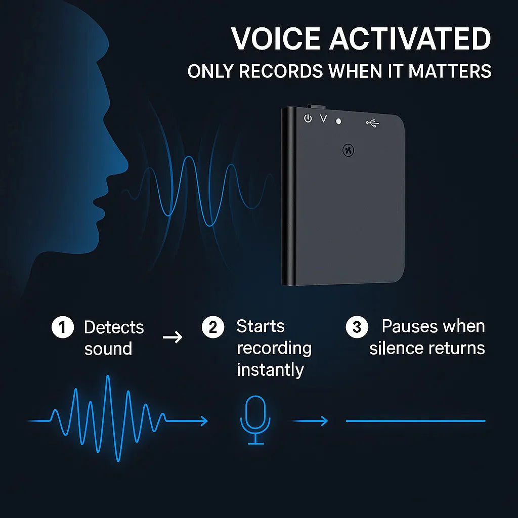 BowLift | Miniature Voice Recorder – Small, Discreet, and Powerful Audio Capture | Perfect for Stealth Recording and Voice Activation