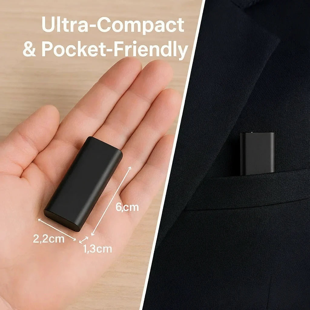 BowLift | Miniature Voice Recorder – Small, Discreet, and Powerful Audio Capture | Perfect for Stealth Recording and Voice Activation