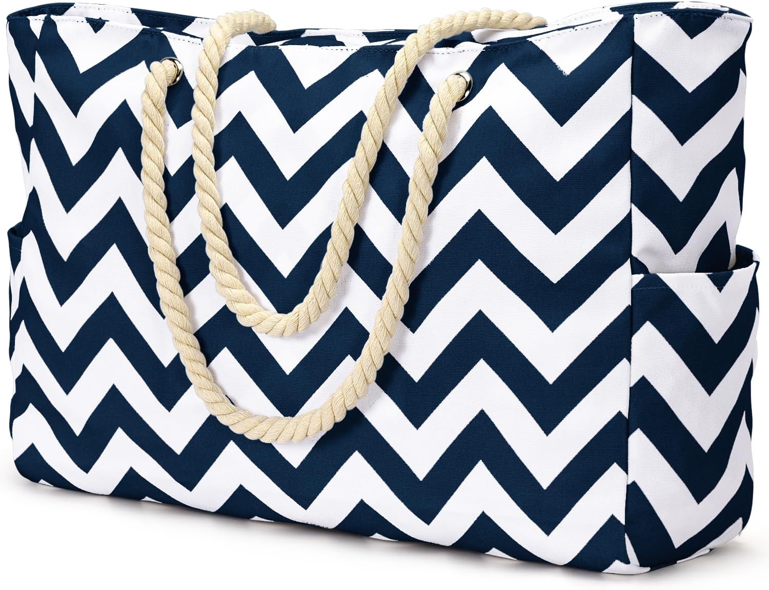 Waterproof Large Tote with Zipped Storage for Work & Play