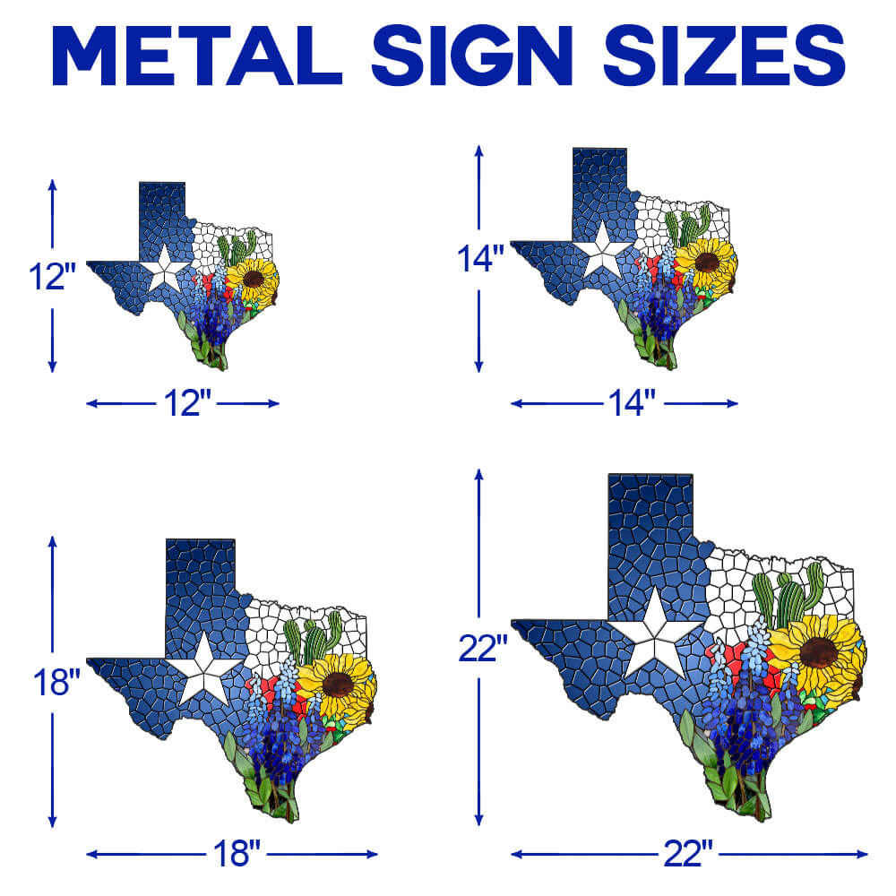 Texas Bluebonnet Metal Sign – Rustic Charm for Your Home or Garden |