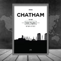 Chatham City Skyline Cityscape Print | Bowlift