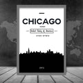 Chicago Cityscape City Landscape Print | Bowlift