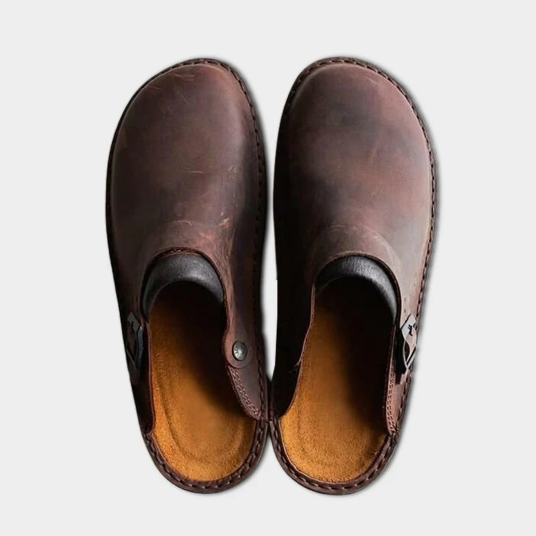 Classic Leather Men's Slippers - Victor