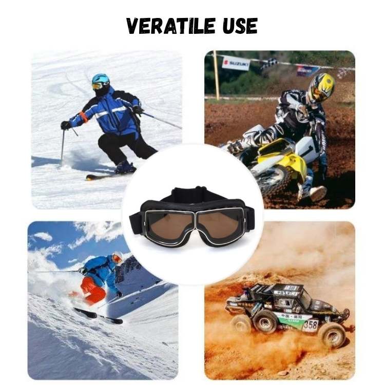 ClassicRide Vintage Leather Motorcycle Goggles