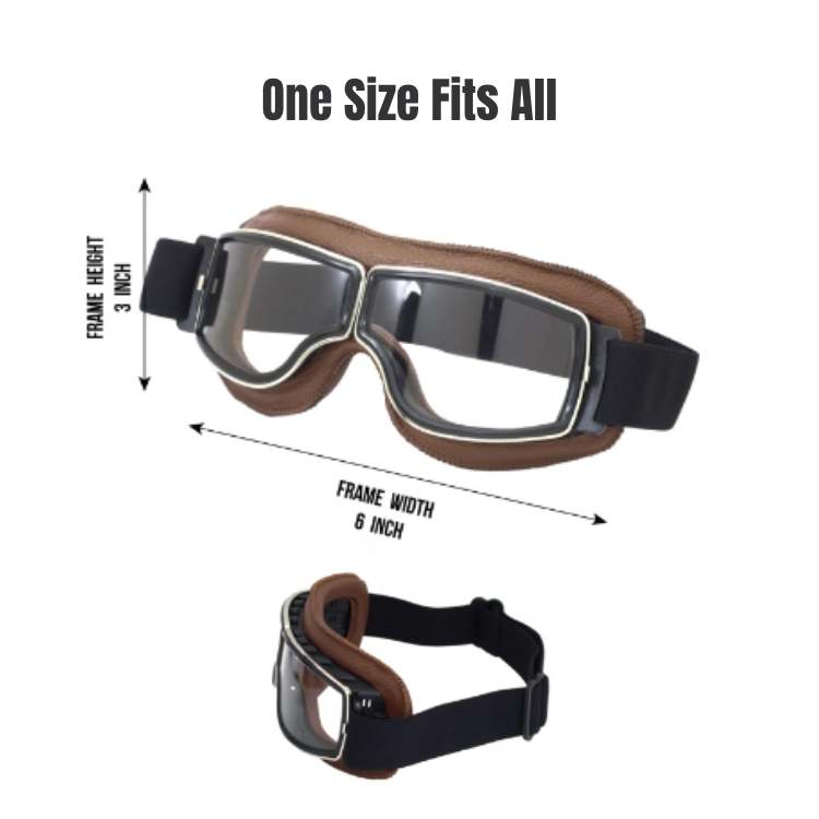ClassicRide Vintage Leather Motorcycle Goggles