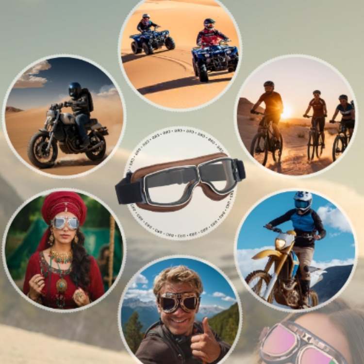 ClassicRide Vintage Leather Motorcycle Goggles
