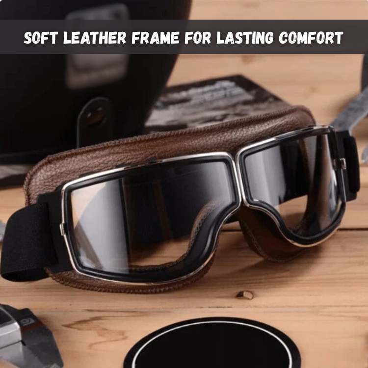 ClassicRide Vintage Leather Motorcycle Goggles
