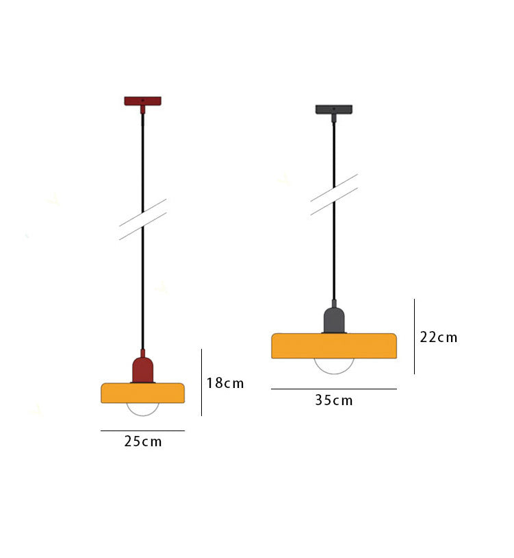 Colourful Pendant Lamp in Bauhaus Style - StiloGlas
