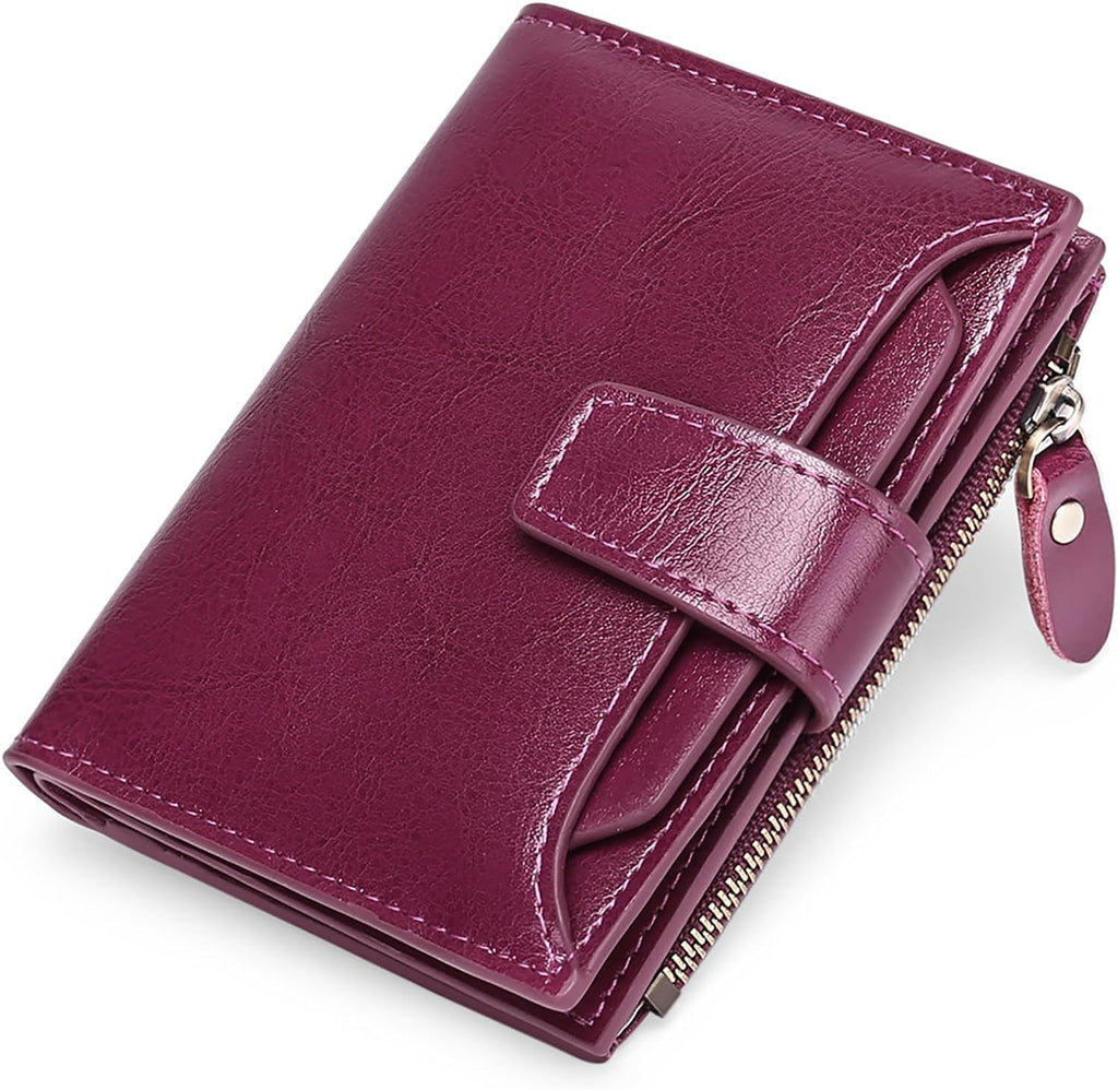 Compact Multi-Functional Leather Wallet – RFID Blocking