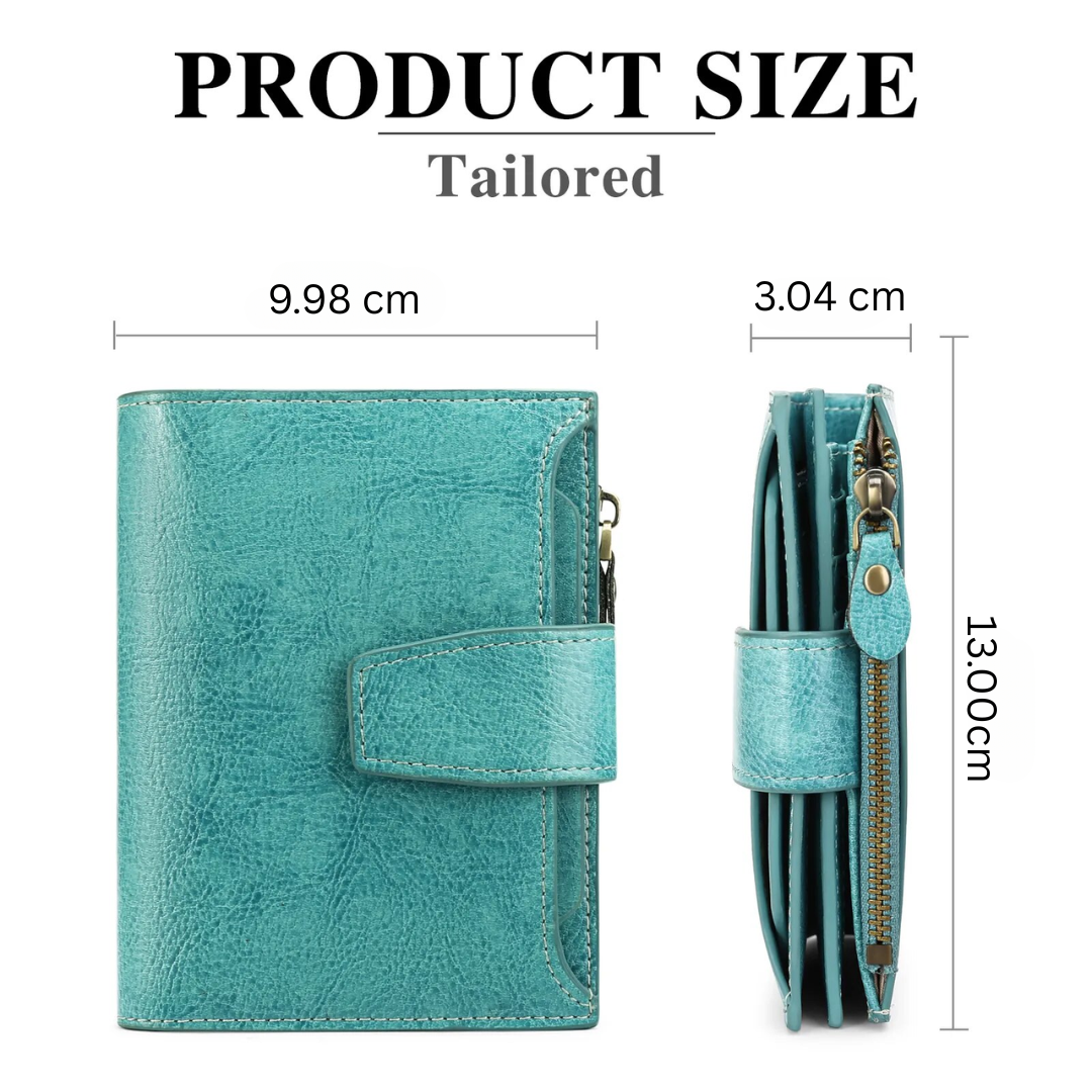 Compact Multi-Functional Leather Wallet – RFID Blocking