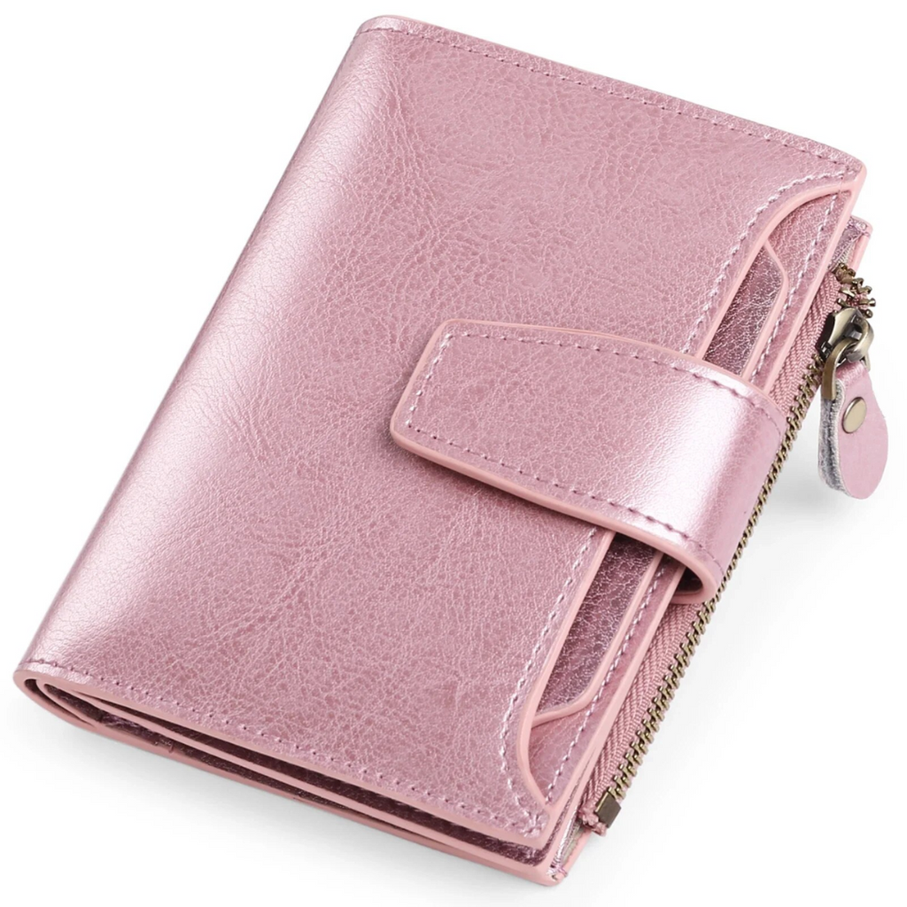 Compact Multi-Functional Leather Wallet – RFID Blocking