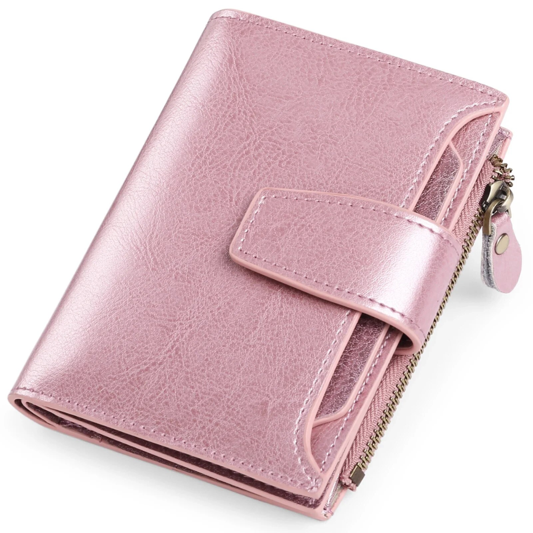 Compact Multi-Functional Leather Wallet – RFID Blocking