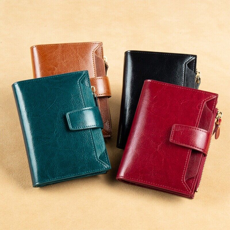 Compact Multi-Functional Leather Wallet – RFID Blocking