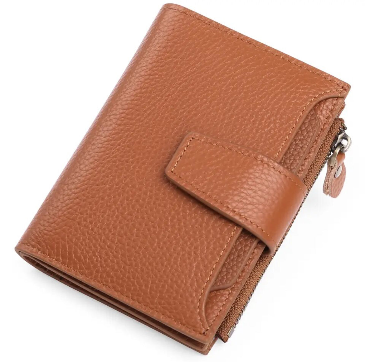 Compact Multi-Functional Leather Wallet – RFID Blocking