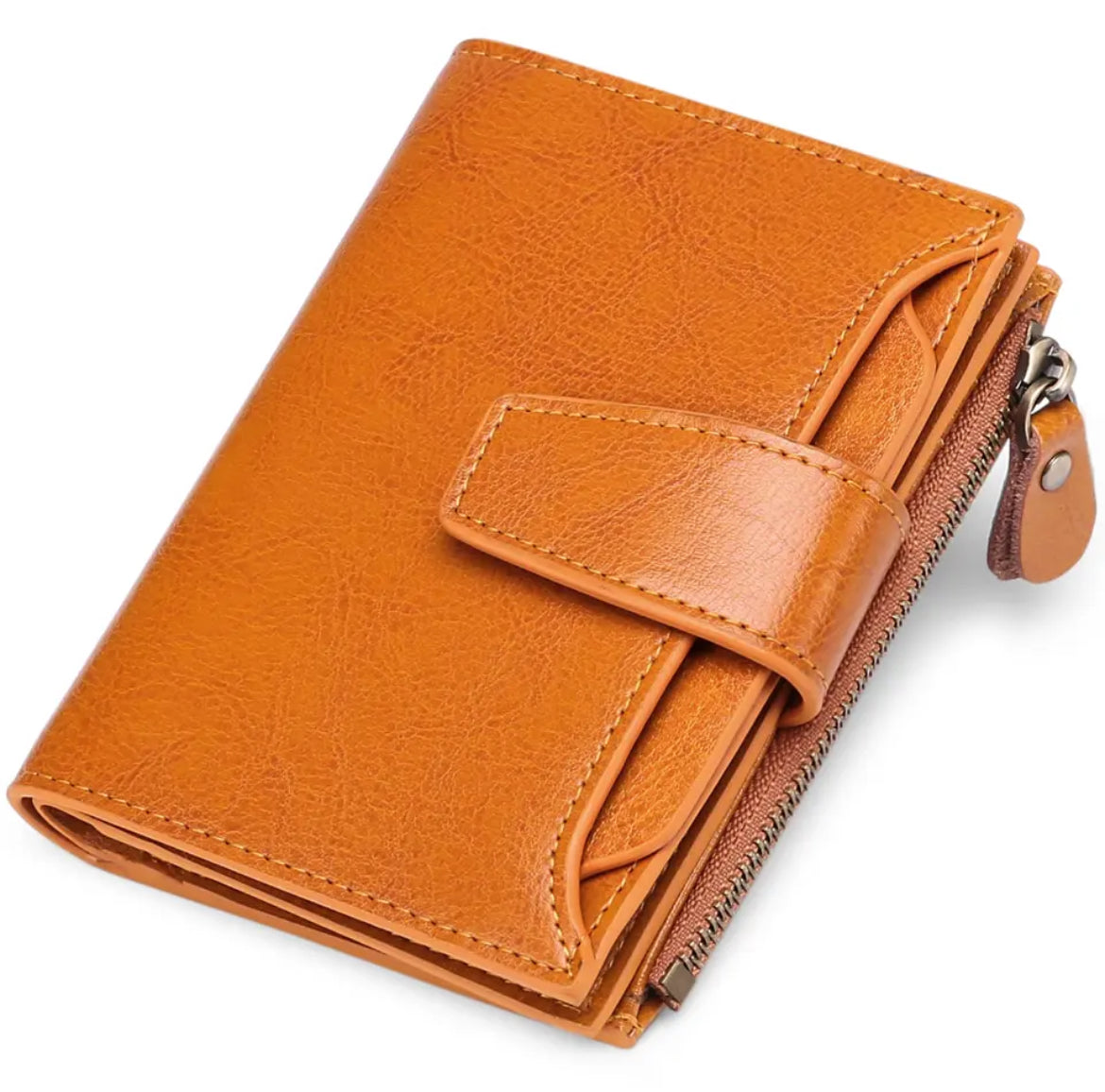 Compact Multi-Functional Leather Wallet – RFID Blocking