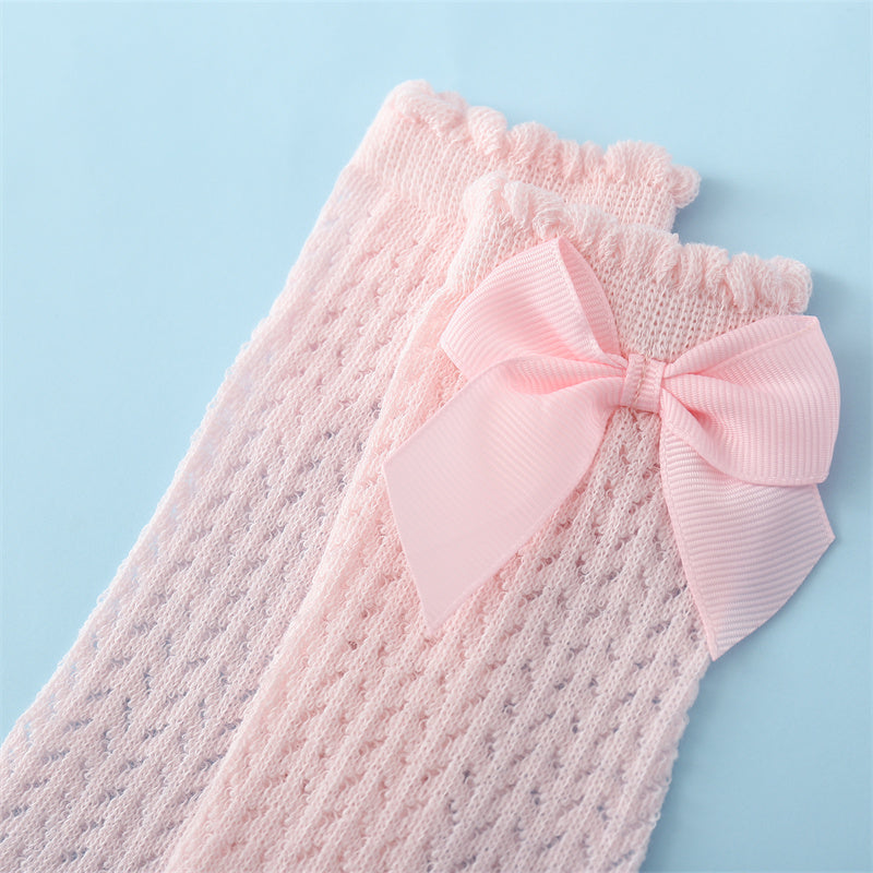 Cotton Baby Socks with Big Bow