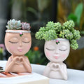 Creative Resin Face Vase for Plants