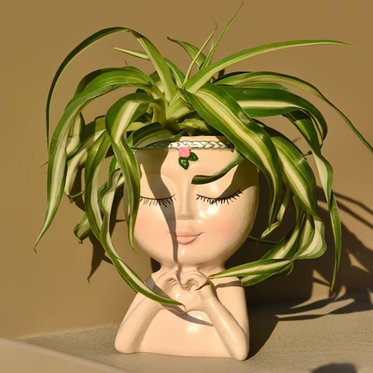 Creative Resin Face Vase for Plants