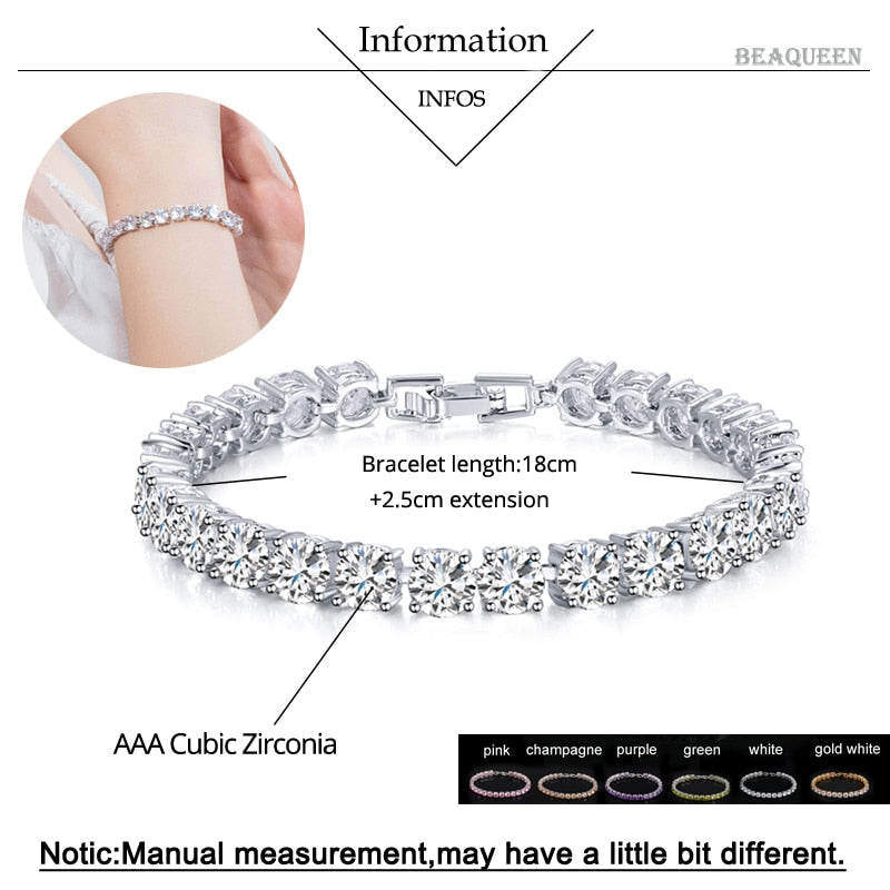 Crystal Heart Tennis Bracelet | Sparkling Accessory