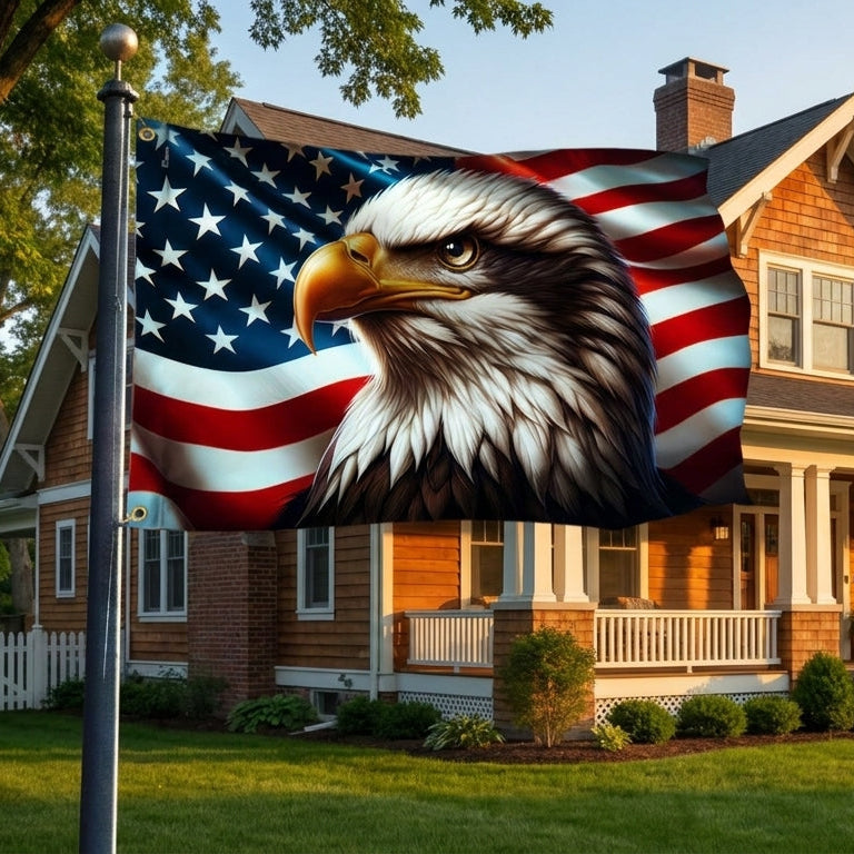 Flagwix American Flag, America Patriotic Eagle American Grommet Flag 3-Day Shipping