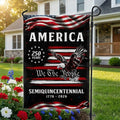250 Years of America Semiquicentennial Garden Flag, Patriotic We The People 1776 2026 Decor