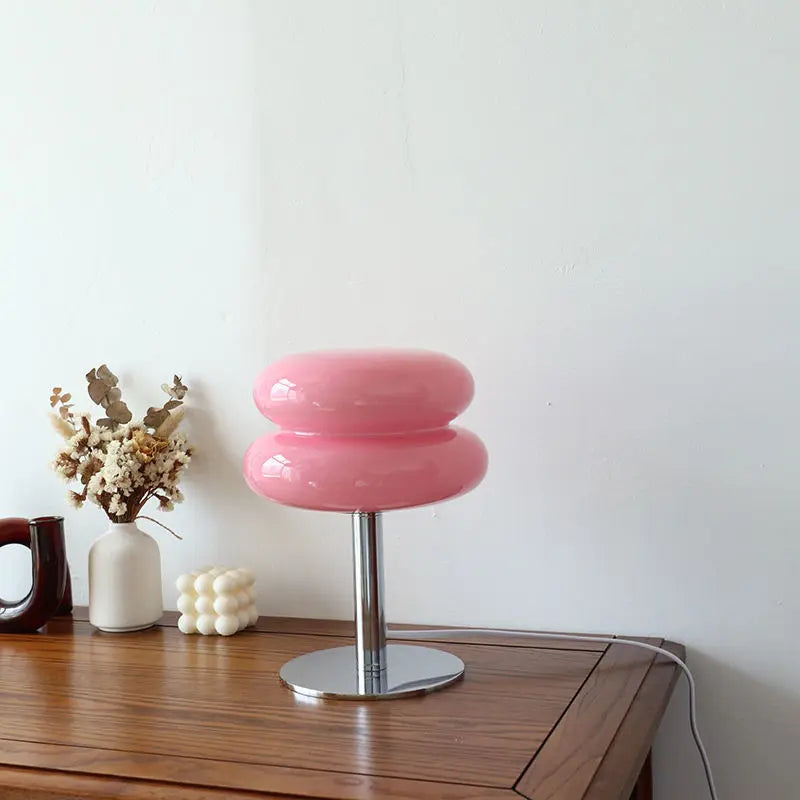 DESIGNER GLASS TABLE LAMP - AMBIENT LED LAMP FOR BEDROOM AND STUDY