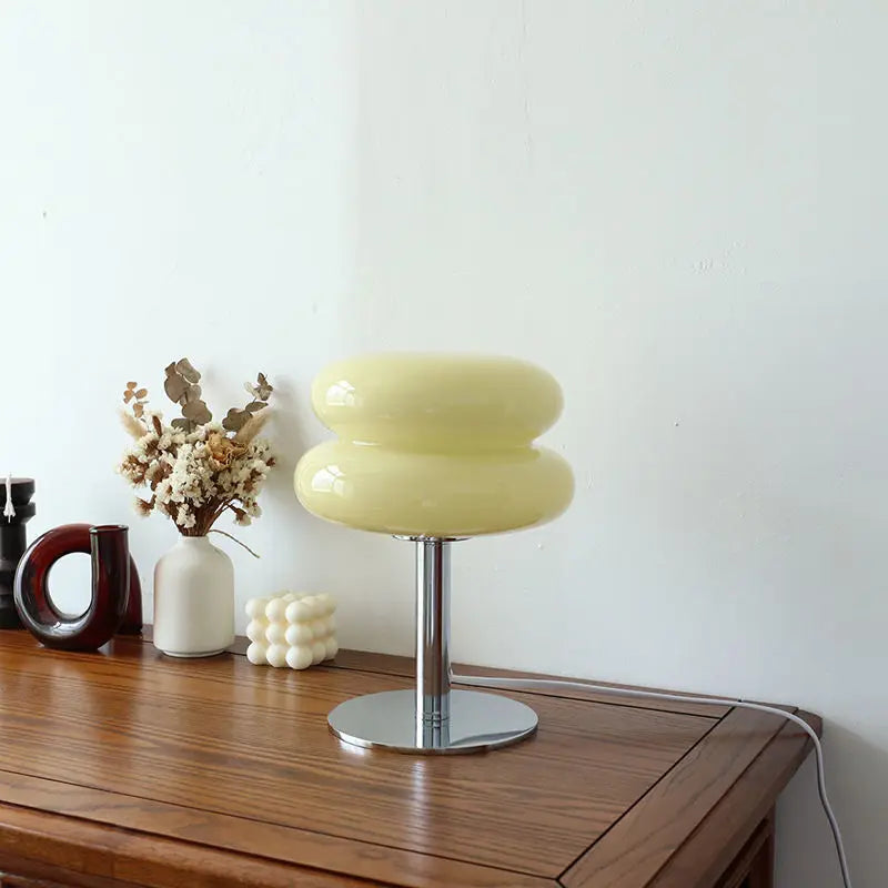 DESIGNER GLASS TABLE LAMP - AMBIENT LED LAMP FOR BEDROOM AND STUDY
