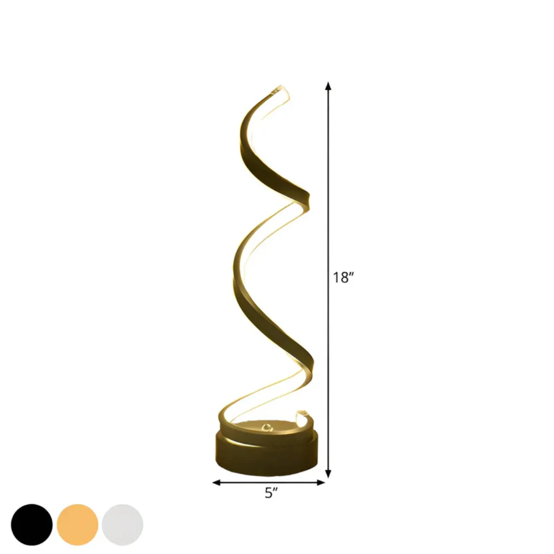 Dimmable Modern Spiral Table Lamp - LumaSpiral