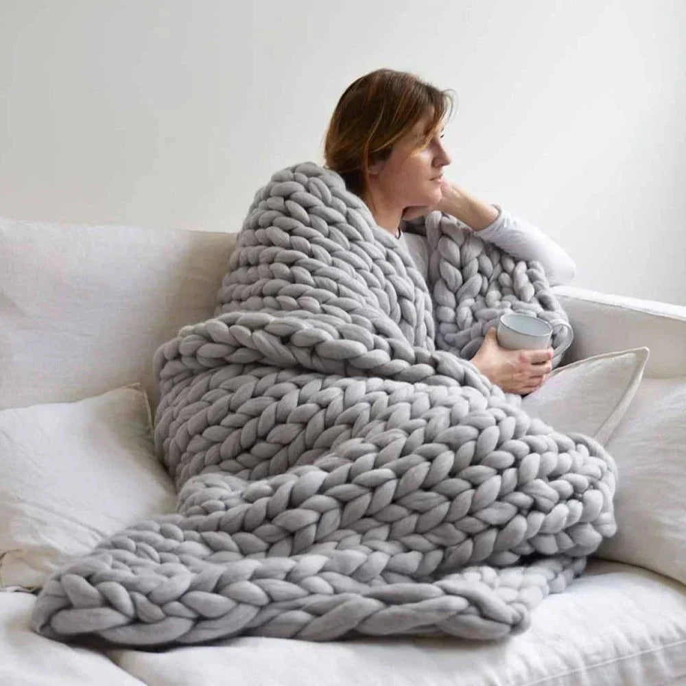 DIY Chunky XL 1000 Gram Wool Yarn for Soft Blankets - LuxeWool