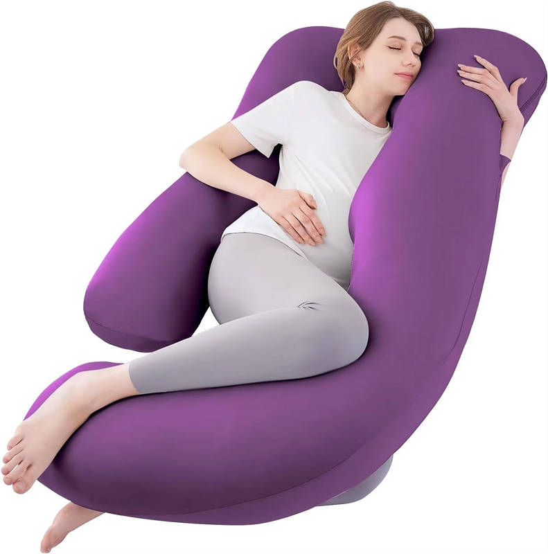 Cooling Pregnancy Pillow U Shaped Full Body, Maternity Pillow with Removable Cover for Comfortable Sleep