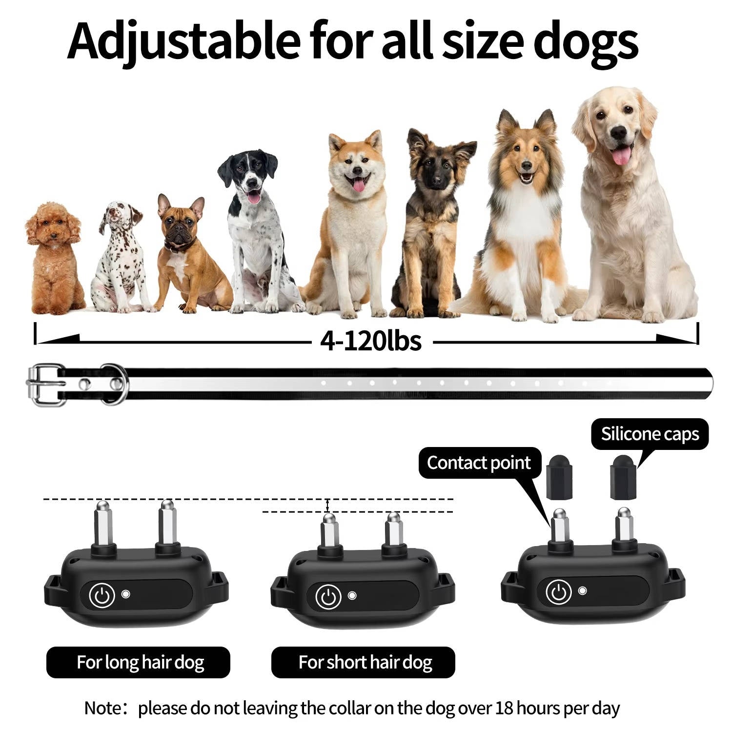 Electric Dog Training Collar with Remote, Beep Vibration and Adjustable Static Levels