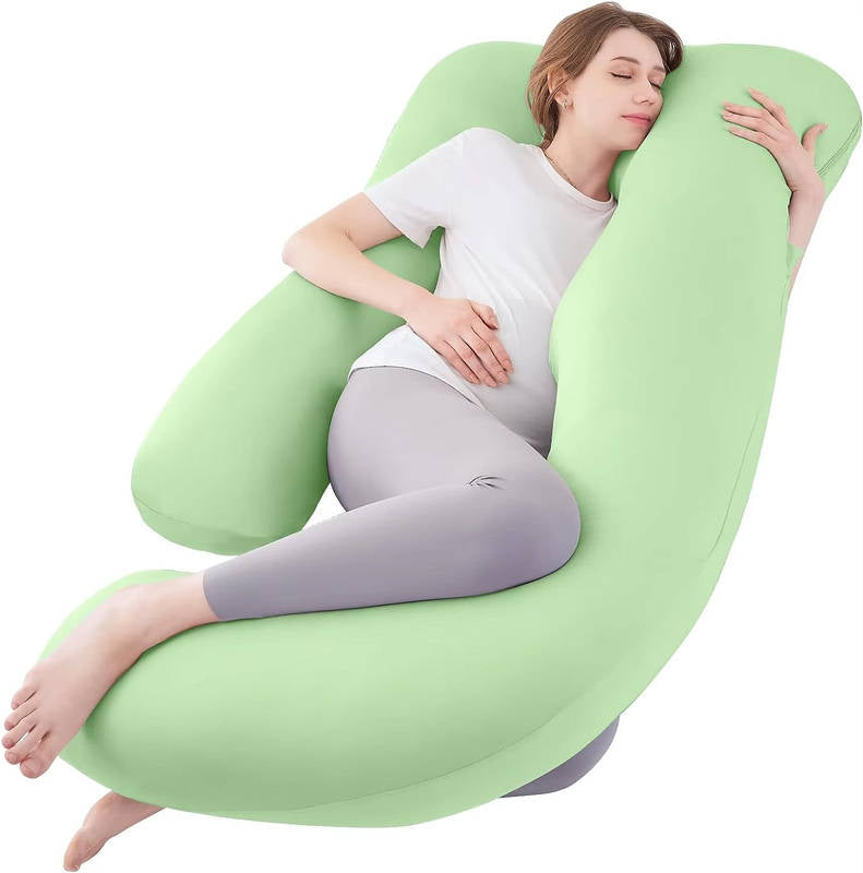 Cooling Pregnancy Pillow U Shaped Full Body, Maternity Pillow with Removable Cover for Comfortable Sleep