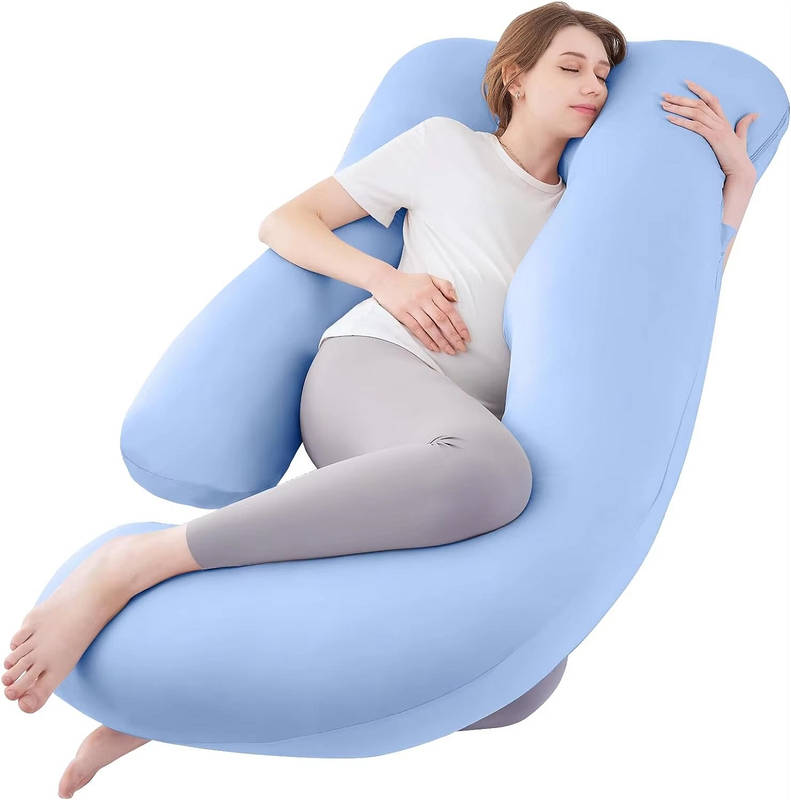 Cooling Pregnancy Pillow U Shaped Full Body, Maternity Pillow with Removable Cover for Comfortable Sleep