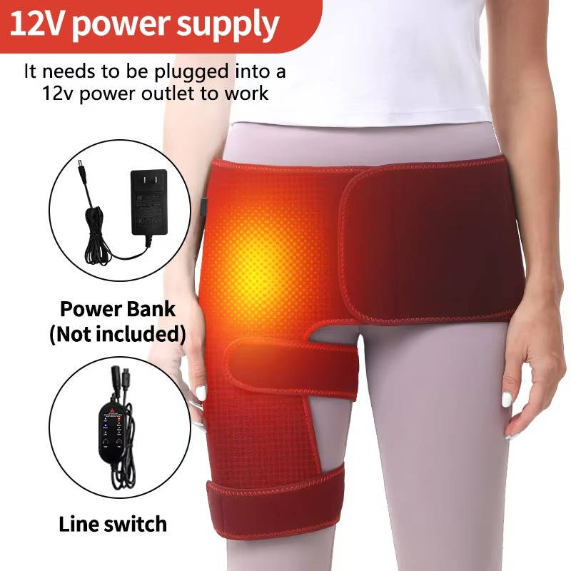 Electric Hip & Lower Back Heating Wrap with Graphene Elements – Adjustable Heat Settings, Vibration Modes, Auto Shutoff, 18.5 Inch Coverage