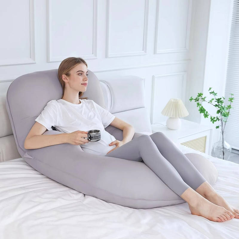 Cooling Pregnancy Pillow U Shaped Full Body, Maternity Pillow with Removable Cover for Comfortable Sleep