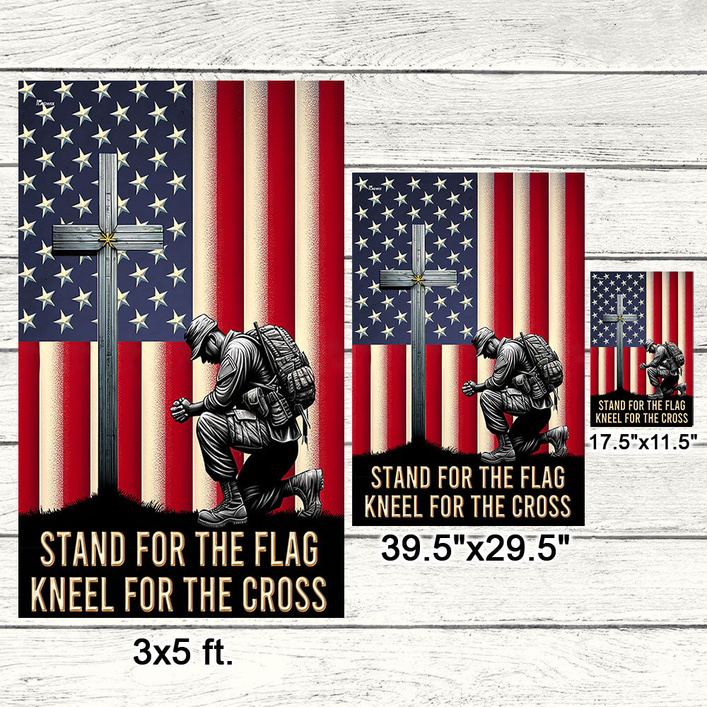 American Flag with Cross Veterans Day Christ Flag