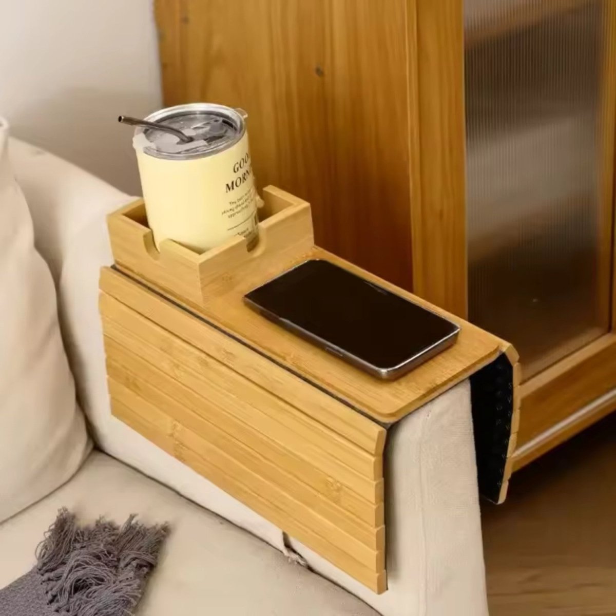 Eco-Friendly Bamboo Couch Tray