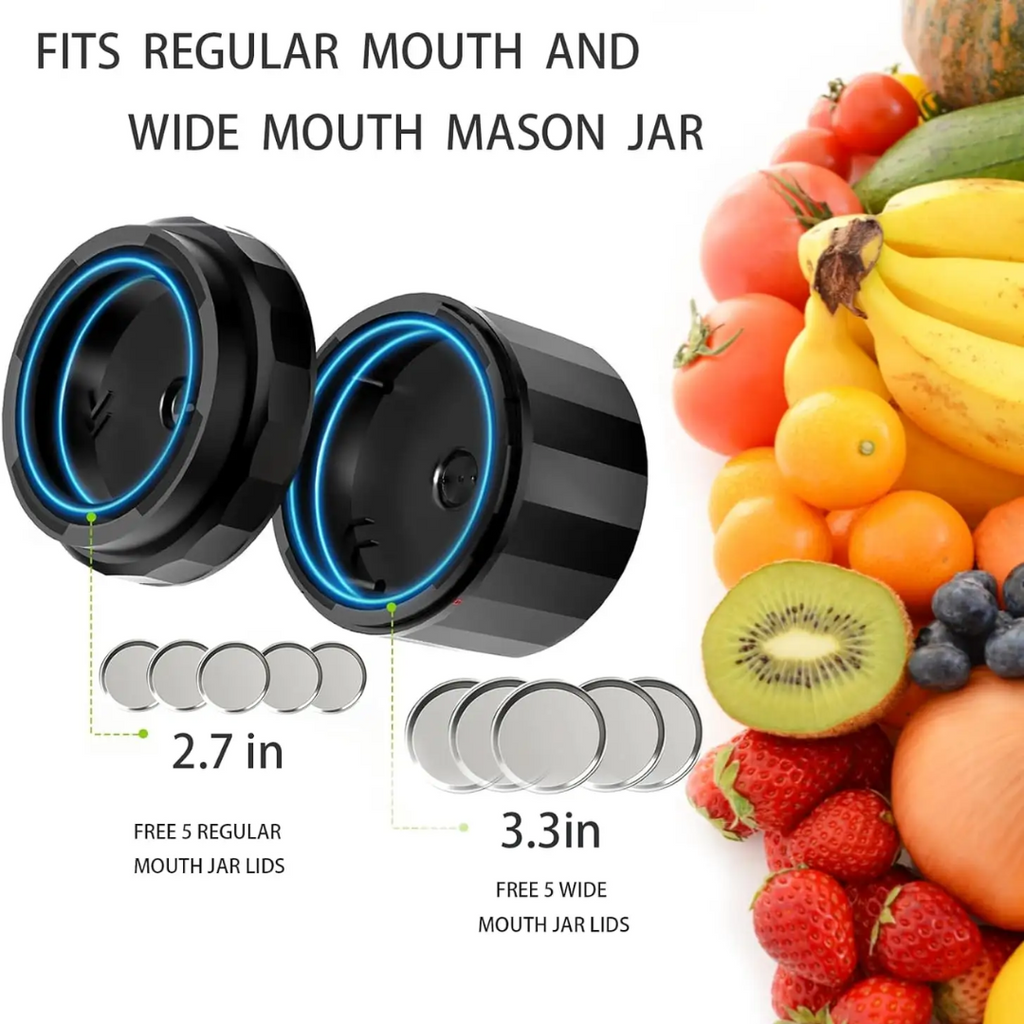 Electric Mason Jar Vacuum Sealer Kit - Keep Freshness Fast!