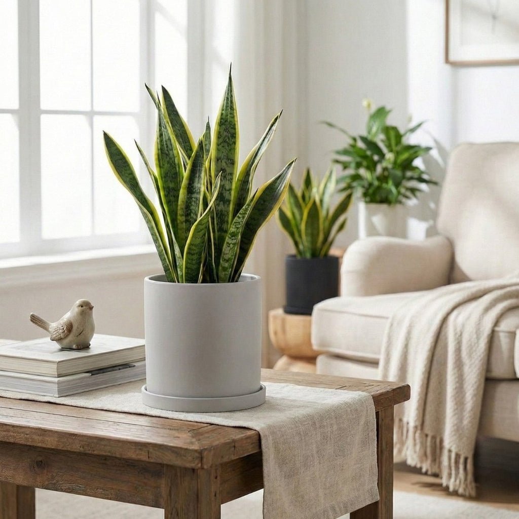 Elegant Ceramic Flowerpot with Saucer