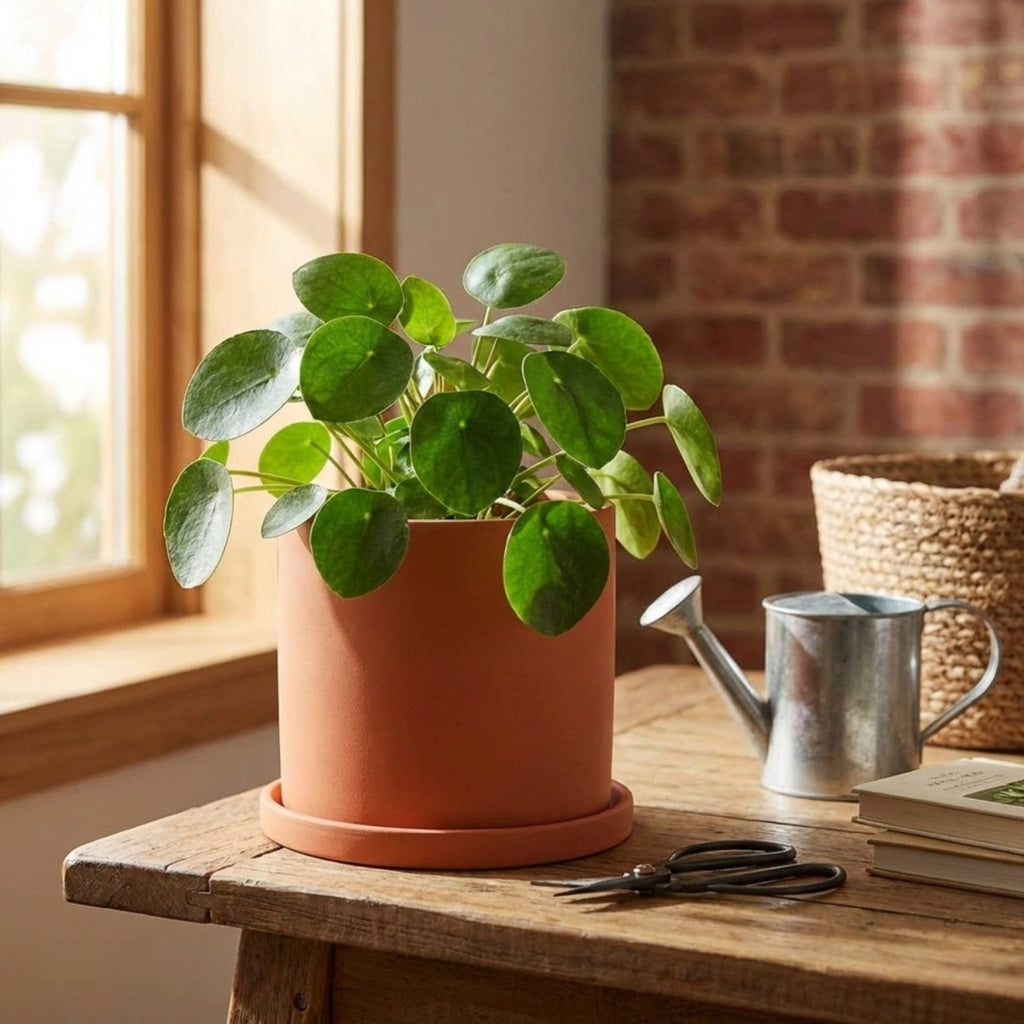 Elegant Ceramic Flowerpot with Saucer