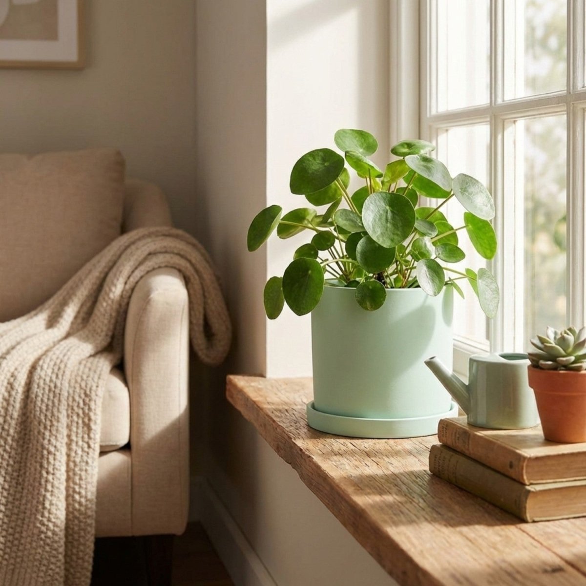 Elegant Ceramic Flowerpot with Saucer