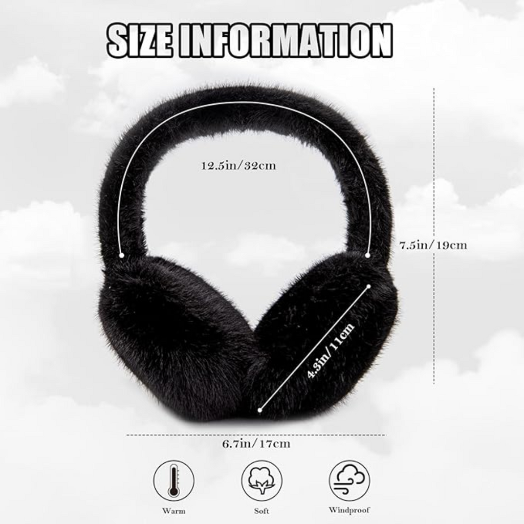 Fluffy Foldable Faux Fur Winter Ear Warmers - FauxSnugs