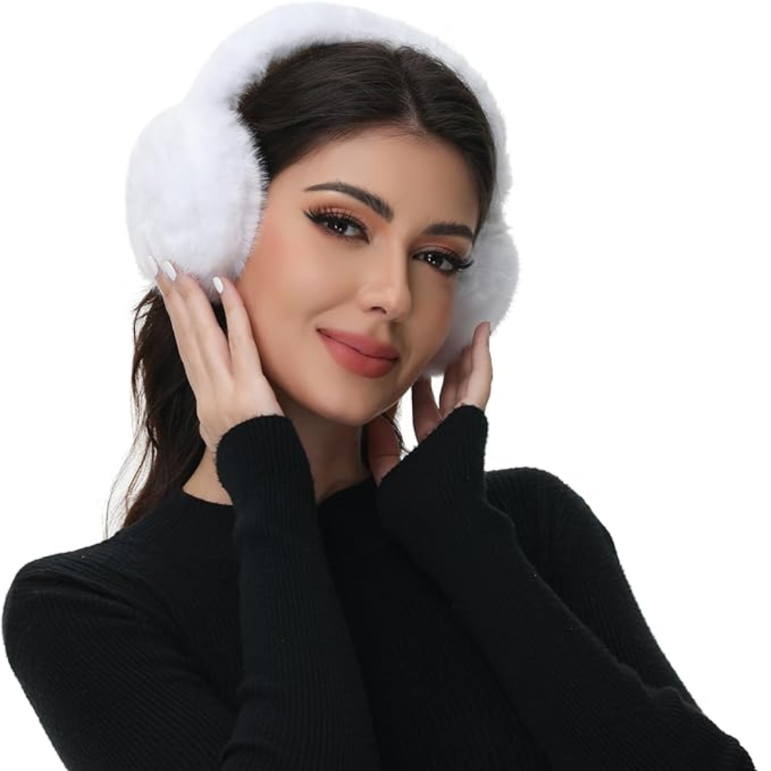 Fluffy Foldable Faux Fur Winter Ear Warmers - FauxSnugs