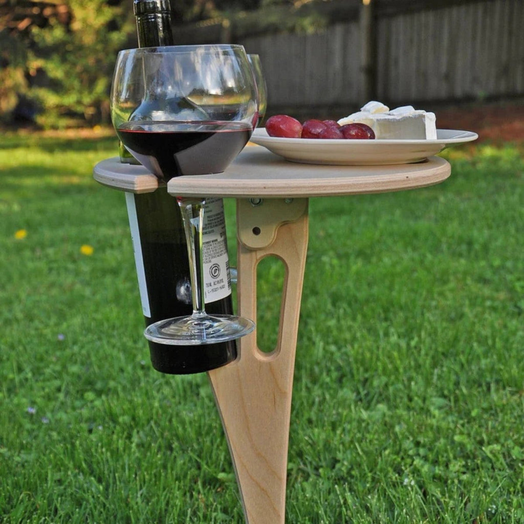 Foldable Picnic Table with Wine Rack