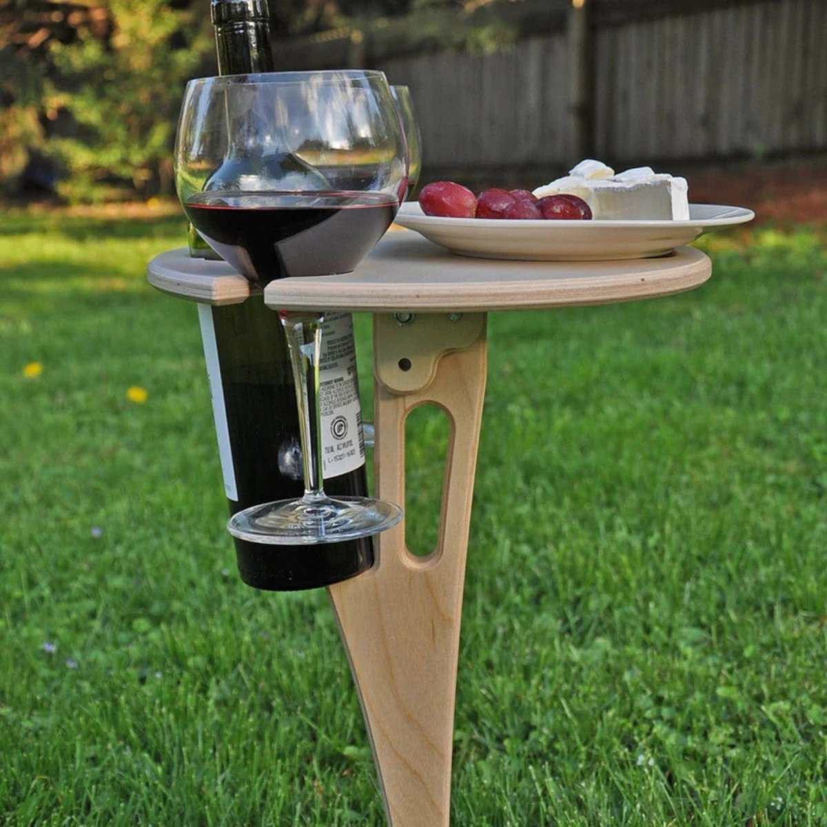 Foldable Picnic Table with Wine Rack